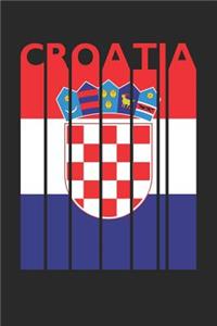 Vintage Croatia Notebook - Retro Croatia Planner - Croatian Flag Diary - Croatia Travel Journal