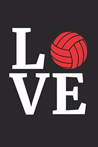 Valentine's Day Notebook - I Love Volleyball Valentine's Day for Volleyball Lover - Valentine's Day Journal