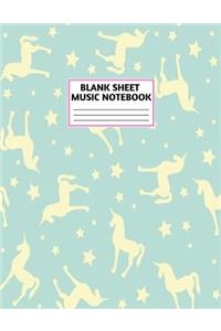 Blank Sheet Music Notebook