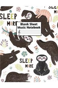 Blank Sheet Music Notebook