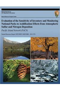 Evaluation of the Sensitivity of Inventory and Monitoring National Parks to Acidification Effects from Atmospheric Sulfur and Nitrogen Deposition