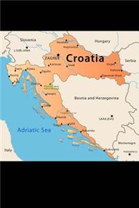 Map of Croatia Journal: 150 Page Lined Notebook/Diary