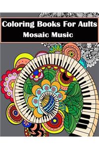 Coloring Books for Adults - Mosaic Music