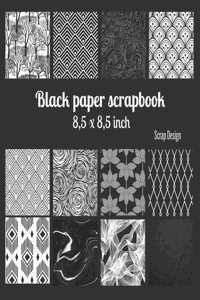 Black paper scrapbook 8,5 x 8,5 inch