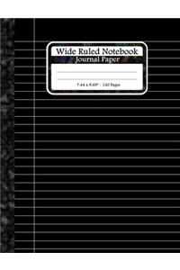 Wide Ruled Notebook Journal Paper