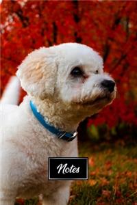 Poodle Dog Pup Puppy Doggie Notebook Bullet Journal Diary Composition Book Notepad - Red Trees