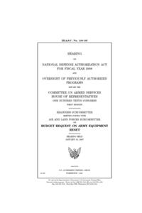 Hearing on National Defense Authorization Act for Fiscal Year 2008 and oversight of previously authorized programs before the Committee on Armed Services, House of Representatives, One Hundred Tenth Congress, first session