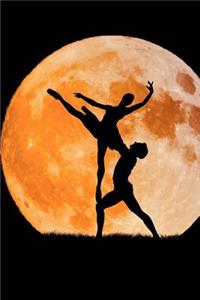 Ballet Dancing Pair Silhouette and the Moon Journal