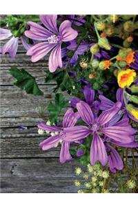 Wildflowers Notebook Large Size 8.5 x 11 Ruled 150 Pages Softcover