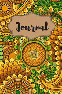 Yellow Paisley Journal: For Paisley Lovers and Writers: Blank Lined Paper Notebook (6x9 Inch - 70 Sheets/140 Pages)