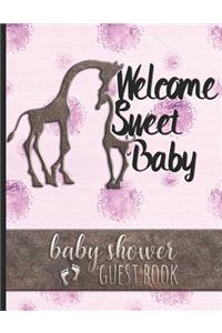 Welcome Sweet Baby - Baby Shower Guest Book