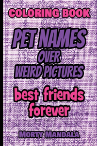 Coloring Book - Pet Names over Weird Pictures - Color Your Imagination