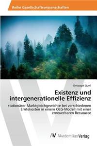 Existenz und intergenerationelle Effizienz