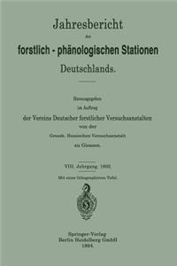 Jahresbericht Der Forstlich-Phänologischen Stationen Deutschlands