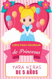 Libro para colorear de princesas para niños de 5 años