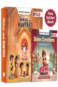 Shlokas and Mantras for kids | Illustrated Padded Board Book with Free Sticker Activity Book on Hindu Mythology | Mythology books for Children | Learn About India's Rich Culture and Tradition In Three Languages
