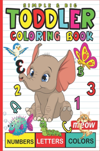 Simple & Big Toddler Coloring Book