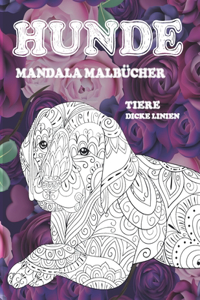 Mandala Malbücher - Dicke Linien - Tiere - Hunde