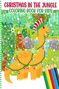 Christmas In The Jungle Coloring Book For Kids