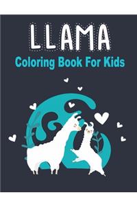 Llama Coloring Book for kids