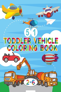 51 Toddler Vehicle Coloring Book