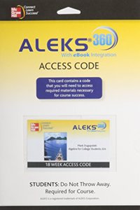 Aleks 360 Access Card (18 Weeks) for Algebra for College Students