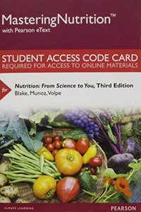 Masteringnutrition with Mydietanalysis with Pearson Etext -- Standalone Access Card -- For Nutrition: From Science to You
