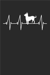 Chihuahua Notebook 'Dog Heartbeat' - Gift for Chihuahua Lovers - Chihuahua Journal