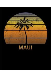 Maui: Notebook Lined Wide Ruled Paper For Taking Notes. Stylish Journal Diary 7.5 x 9.25 Inch Soft Cover. For Home, Work Or School.