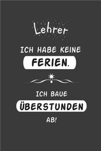 Lehrer Ich habe Keine Ferien Ich baue Überstunden ab