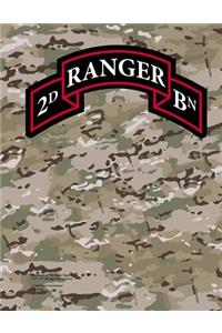 2nd Battalion 75th Ranger Regiment 8.5 X 11 200 Page Lined Notebook