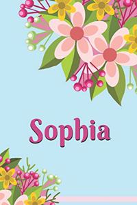 Sophia Personalized Blank Lined Journal Notebook