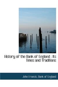 History of the Bank of England