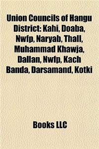 Union Councils of Hangu District