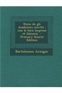 Rime de Gli Academici Occvlti