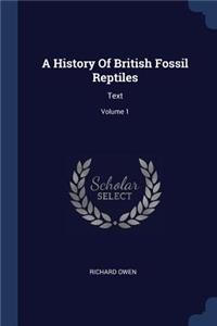 A History Of British Fossil Reptiles