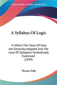 Syllabus Of Logic