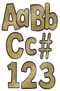 Sparkle and Shine Gold Glitter Combo Pack Bulletin Board Letters