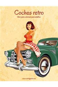 Coches retro libro para colorear para adultos 1