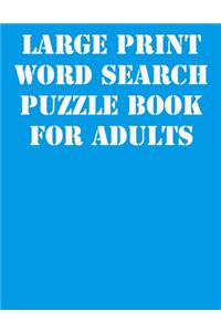 Large print Word Search Puzzle Book for Adults