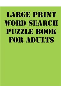 Large print Word Search Puzzle Book for Adults