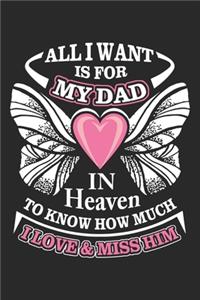All i want is for my dad in heaven to know how much i love & miss him