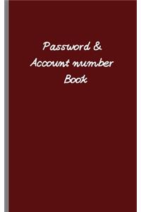 Password & Account Number Book