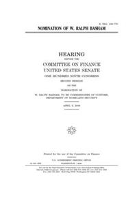 Nomination of W. Ralph Basham