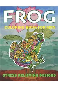 Frog Coloring Book for Men, Stress Relieving Designs