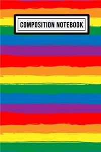 Rainbow Wide Ruled Composition Notebook