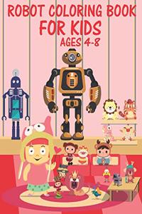 Robot Coloring Book For Kids Ages 4-8