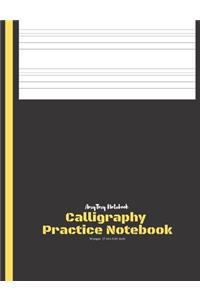 Calligraphy Practice Book - AmyTmy Notebook - 50 pages - 7.44 x 9.69 inch - Matte Cover