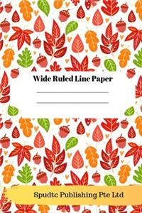 Fall and Thanksgiving Theme Wide Ruled Line Paper