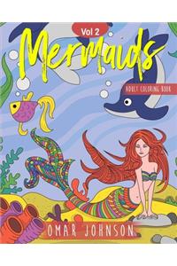 Mermaids Adult Coloring Book Vol 2